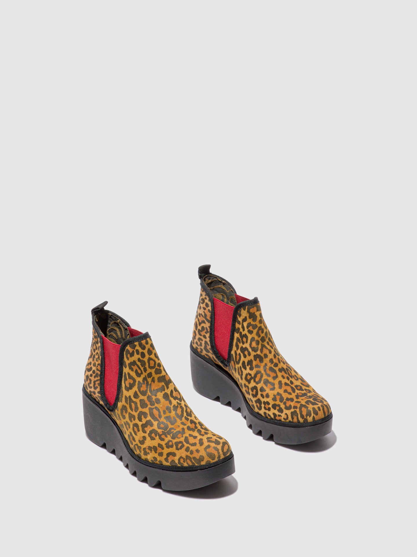 Fly London Botins Chelsea BYNE349FLY CHEETAH TAN